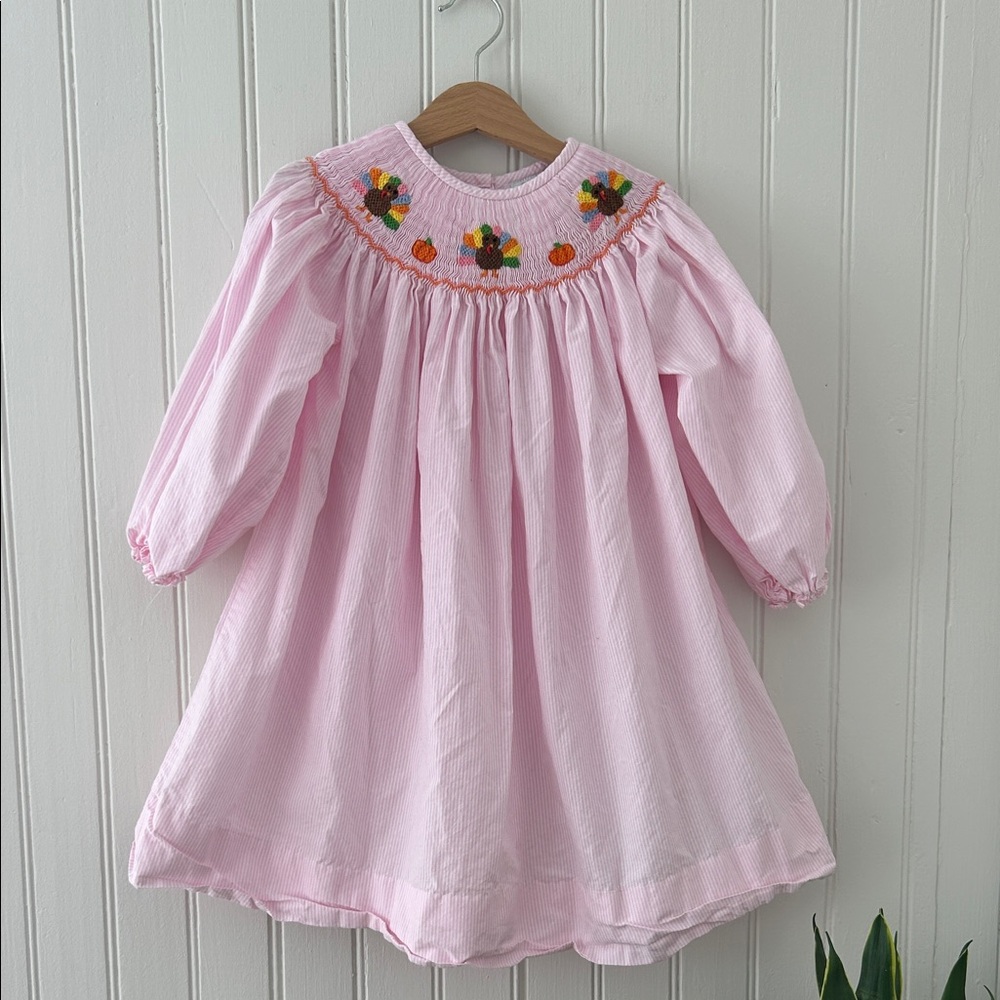 Cecil and Lou Smocked Thanksgiving Dress